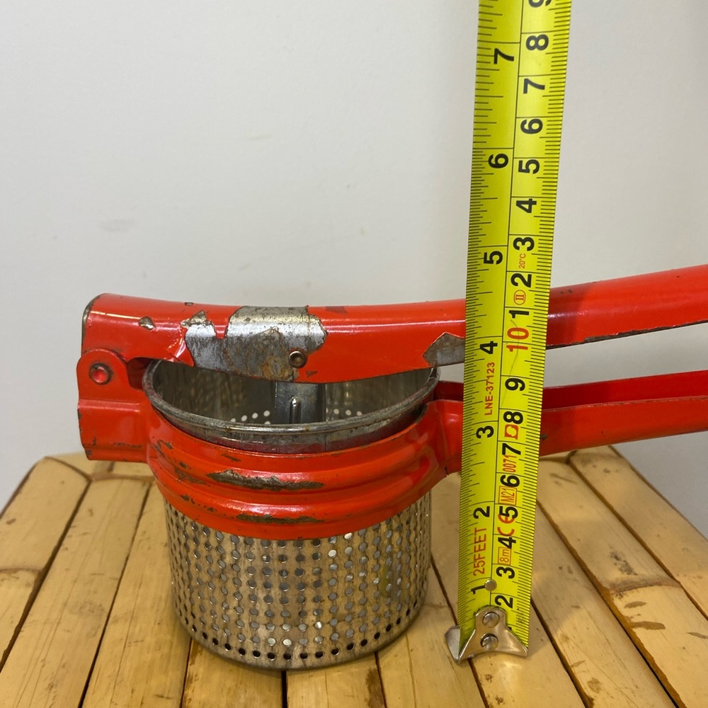 Vintage Red Potato Ricer - Picture 5 of 7